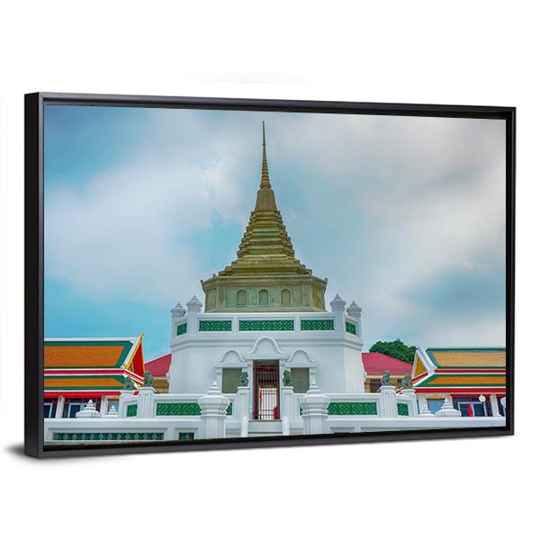 Wat Kaliyamit Woramahawihan Canvas Wall Art-5 Horizontal-Gallery Wrap-22" x 12"-Tiaracle