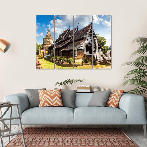 Wat Lok Molee Buddhists Temple In Thailand Canvas Wall Art-4 Horizontal-Gallery Wrap-34" x 24"-Tiaracle