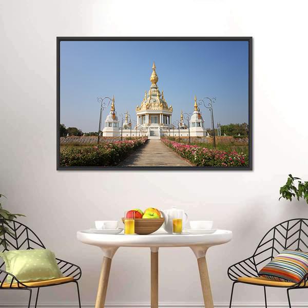 Wat Thung Millionaire Temple Canvas Wall Art-5 Horizontal-Gallery Wrap-22" x 12"-Tiaracle