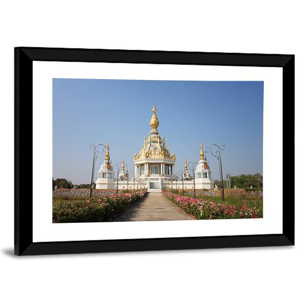 Wat Thung Millionaire Temple Canvas Wall Art-5 Horizontal-Gallery Wrap-22" x 12"-Tiaracle