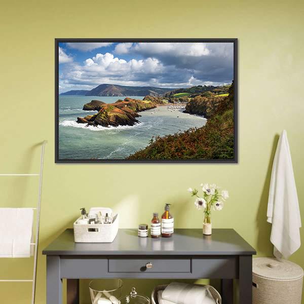 Water Mouth Bay Canvas Wall Art-1 Piece-Floating Frame-36" x 24"-Tiaracle