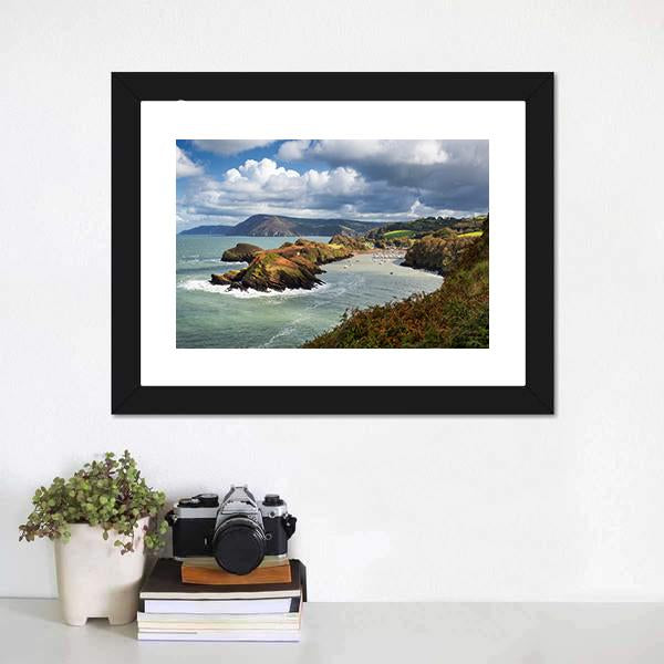 Water Mouth Bay Canvas Wall Art-1 Piece-Framed Print-42" x 14"-Tiaracle