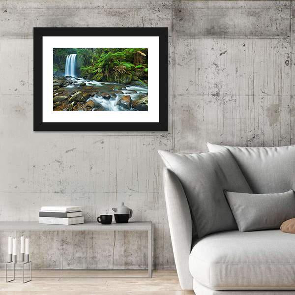 Waterfall In Great Otway National Australia Canvas Wall Art-5 Horizontal-Gallery Wrap-22" x 12"-Tiaracle