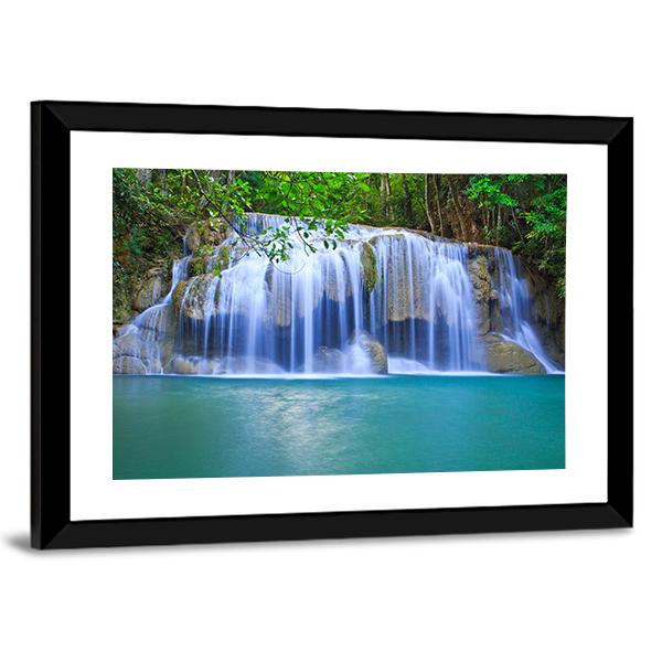 Waterfall In Thailand Canvas Wall Art-5 Horizontal-Gallery Wrap-22" x 12"-Tiaracle