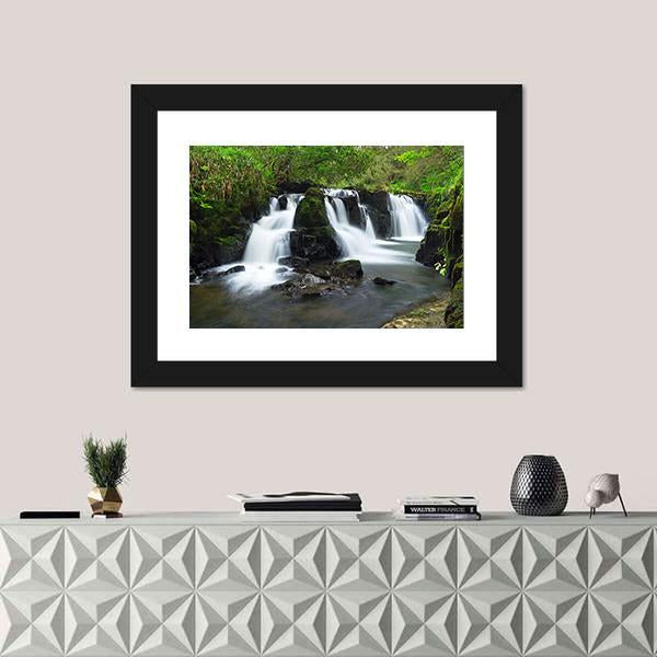 Waterfall Of Clare Glens Ireland Canvas Wall Art-1 Piece-Framed Print-30" x 20"-Tiaracle