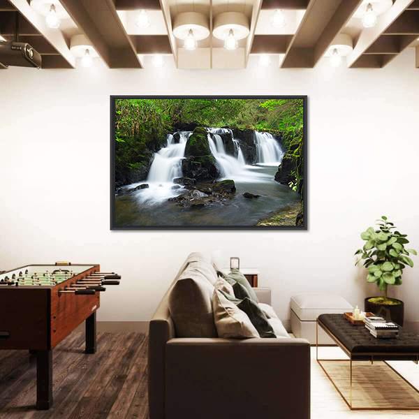 Waterfall Of Clare Glens Ireland Canvas Wall Art-5 Horizontal-Gallery Wrap-22" x 12"-Tiaracle
