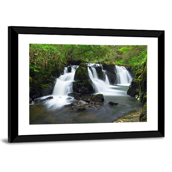 Waterfall Of Clare Glens Ireland Canvas Wall Art-5 Horizontal-Gallery Wrap-22" x 12"-Tiaracle