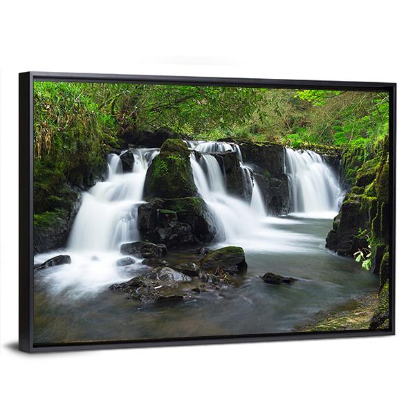 Waterfall Of Clare Glens Ireland Canvas Wall Art-5 Horizontal-Gallery Wrap-22" x 12"-Tiaracle