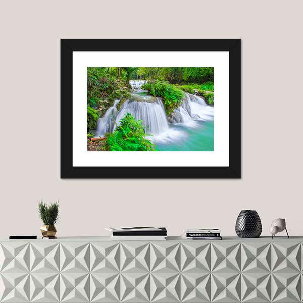Waterfall Of Island Of Siquijor Philippines Canvas Wall Art-5 Horizontal-Gallery Wrap-22" x 12"-Tiaracle