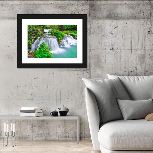 Waterfall Of Island Of Siquijor Philippines Canvas Wall Art-5 Horizontal-Gallery Wrap-22" x 12"-Tiaracle