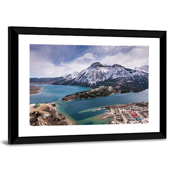 Waterton Lakes From The Bears Hump Canvas Wall Art-5 Horizontal-Gallery Wrap-22" x 12"-Tiaracle