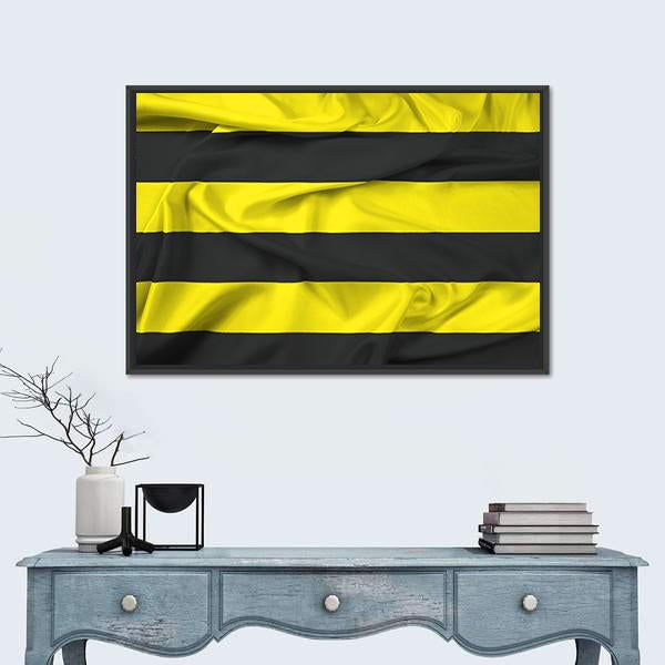 Waving Flag Of Schiedam Netherlands Canvas Wall Art-1 Piece-Floating Frame-36" x 24"-Tiaracle