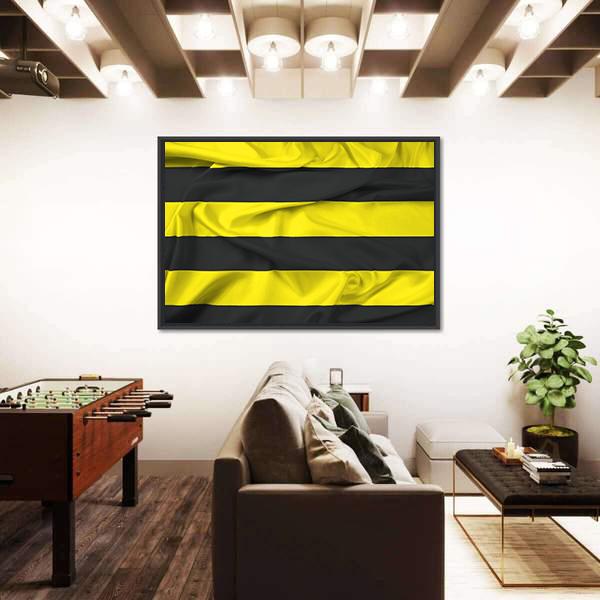 Waving Flag Of Schiedam Netherlands Canvas Wall Art-5 Horizontal-Gallery Wrap-22" x 12"-Tiaracle