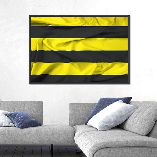 Waving Flag Of Schiedam Netherlands Canvas Wall Art-5 Horizontal-Gallery Wrap-22" x 12"-Tiaracle