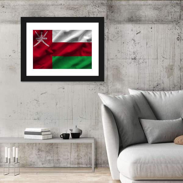 Waving Oman Flag Canvas Wall Art-5 Horizontal-Gallery Wrap-22" x 12"-Tiaracle