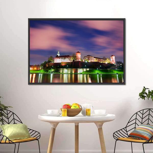 Wawel Castle Canvas Wall Art-5 Horizontal-Gallery Wrap-22" x 12"-Tiaracle