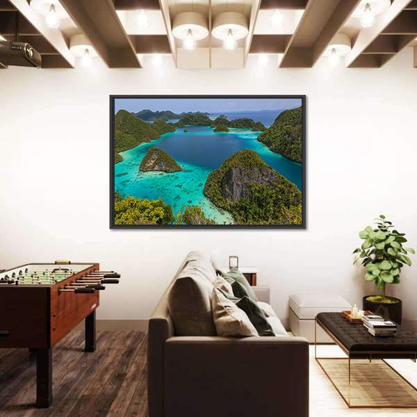 Wayag View PointRaja Ampat Indonesia Canvas Wall Art-5 Horizontal-Gallery Wrap-22" x 12"-Tiaracle