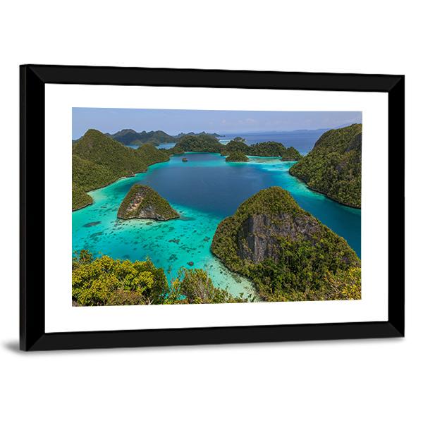 Wayag View PointRaja Ampat Indonesia Canvas Wall Art-5 Horizontal-Gallery Wrap-22" x 12"-Tiaracle