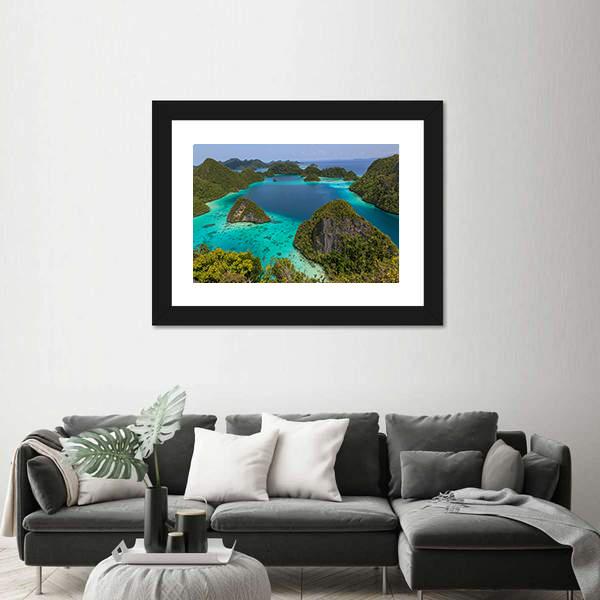 Wayag View PointRaja Ampat Indonesia Canvas Wall Art-5 Horizontal-Gallery Wrap-22" x 12"-Tiaracle