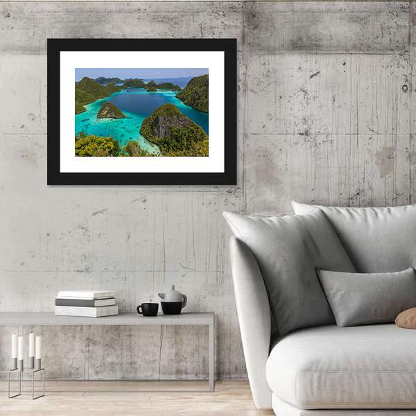 Wayag View PointRaja Ampat Indonesia Canvas Wall Art-5 Horizontal-Gallery Wrap-22" x 12"-Tiaracle