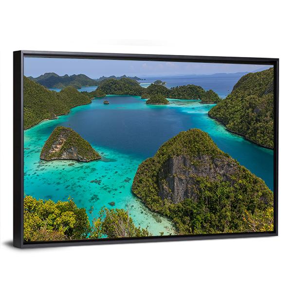Wayag View PointRaja Ampat Indonesia Canvas Wall Art-5 Horizontal-Gallery Wrap-22" x 12"-Tiaracle
