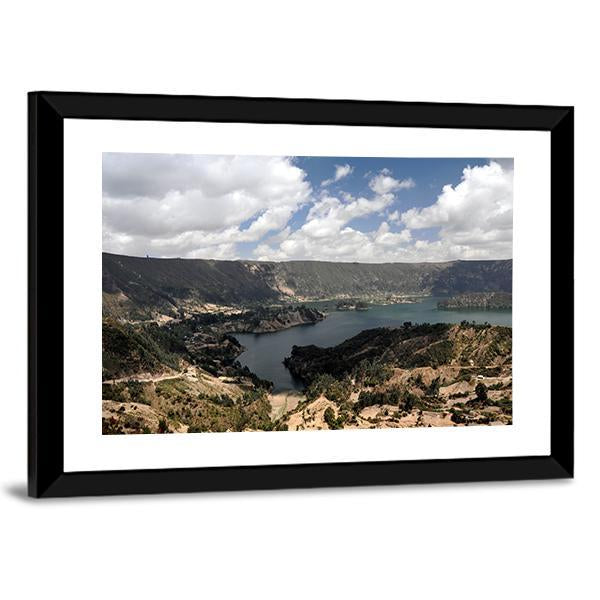 Wenchi Crater Lake Canvas Wall Art-5 Horizontal-Gallery Wrap-22" x 12"-Tiaracle