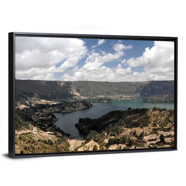 Wenchi Crater Lake Canvas Wall Art-5 Horizontal-Gallery Wrap-22" x 12"-Tiaracle