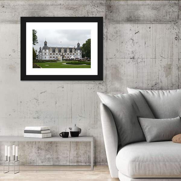 White Castle In Paderborn Germany Canvas Wall Art-5 Horizontal-Gallery Wrap-22" x 12"-Tiaracle