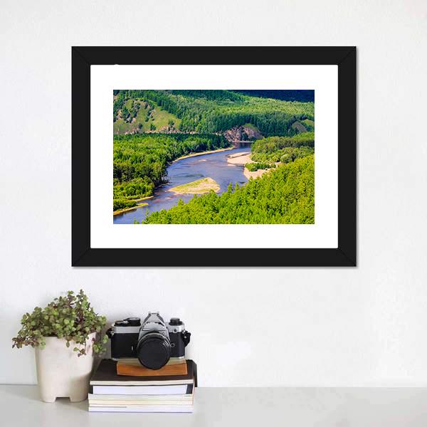 White Deer Island Mongolia Canvas Wall Art-1 Piece-Framed Print-30" x 20"-Tiaracle