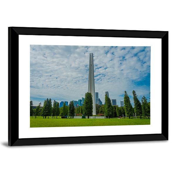 White Tower In Singapore Canvas Wall Art-5 Horizontal-Gallery Wrap-22" x 12"-Tiaracle
