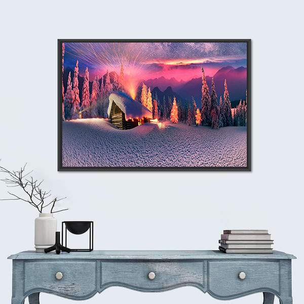 Wild Alpine Mountain Canvas Wall Art-1 Piece-Floating Frame-36" x 24"-Tiaracle
