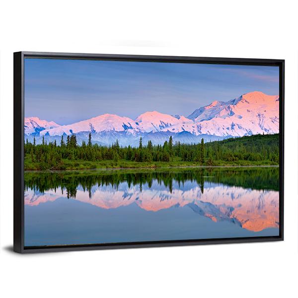 Wonder Lake At Denali Canvas Wall Art-3 Horizontal-Gallery Wrap-25" x 16"-Tiaracle