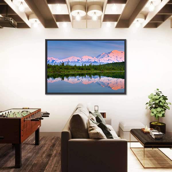 Wonder Lake At Denali Canvas Wall Art-3 Horizontal-Gallery Wrap-25" x 16"-Tiaracle