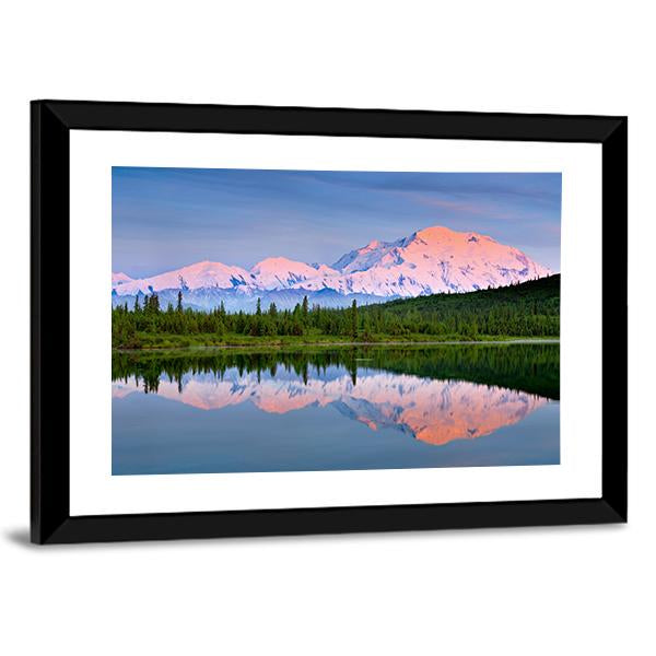 Wonder Lake At Denali Canvas Wall Art-3 Horizontal-Gallery Wrap-25" x 16"-Tiaracle