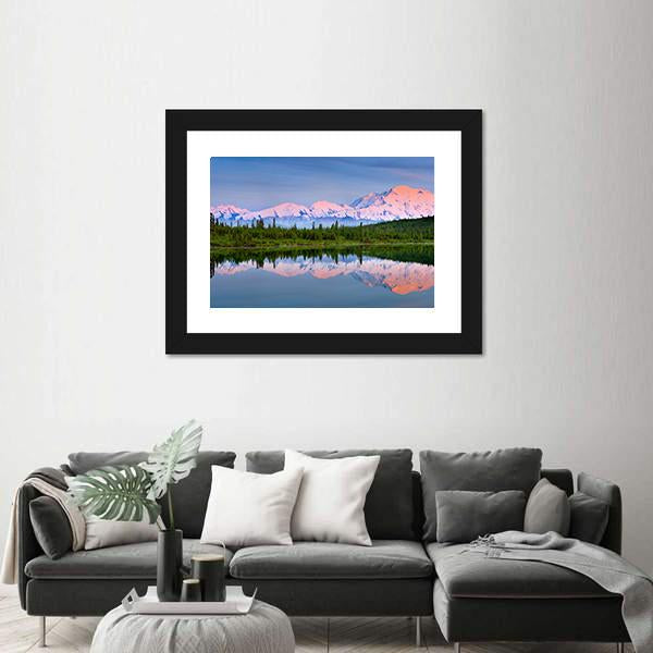 Wonder Lake At Denali Canvas Wall Art-3 Horizontal-Gallery Wrap-25" x 16"-Tiaracle