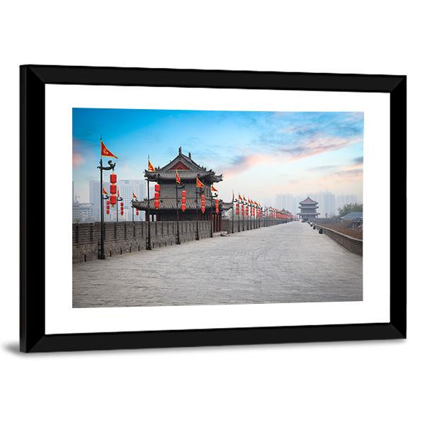 Xian City Wall Canvas Wall Art-5 Horizontal-Gallery Wrap-22" x 12"-Tiaracle