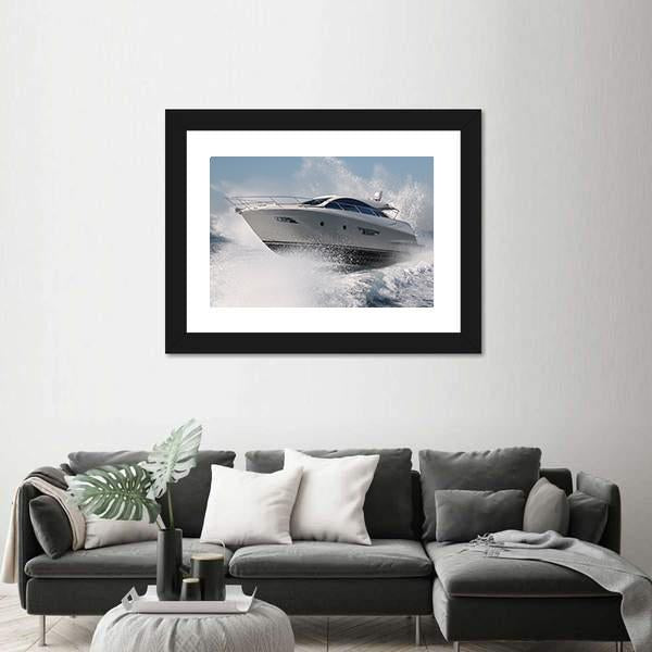Yacht Jump Canvas Wall Art-5 Horizontal-Gallery Wrap-22" x 12"-Tiaracle