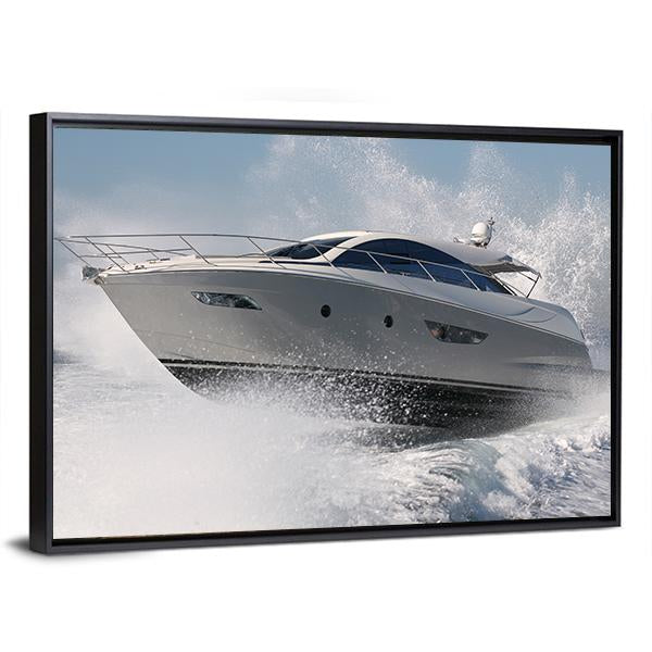 Yacht Jump Canvas Wall Art-5 Horizontal-Gallery Wrap-22" x 12"-Tiaracle