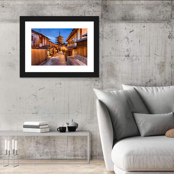 Yasaka Pagoda Temple Canvas Wall Art-3 Horizontal-Gallery Wrap-25" x 16"-Tiaracle
