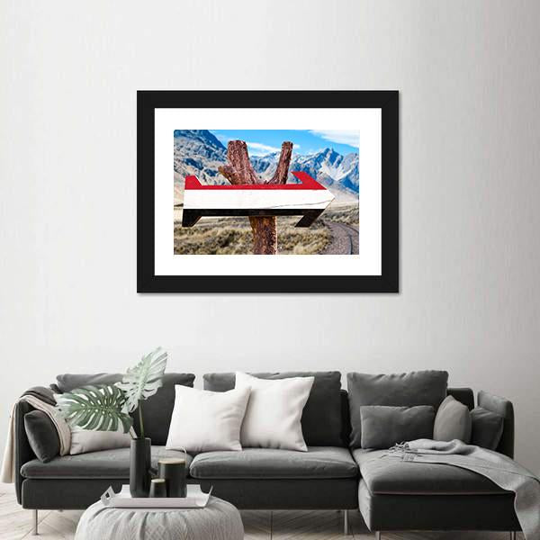 Yemen Flag Sign Canvas Wall Art-5 Horizontal-Gallery Wrap-22" x 12"-Tiaracle