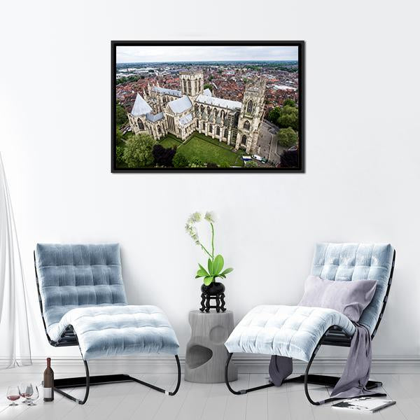 York Minster Cathedral Canvas Wall Art-1 Piece-Floating Frame-36" x 24"-Tiaracle