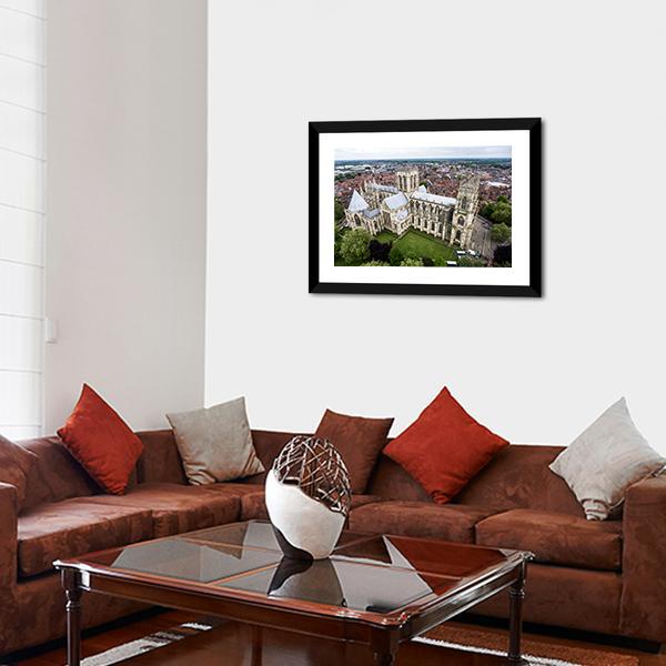 York Minster Cathedral Canvas Wall Art-1 Piece-Framed Print-42" x 14"-Tiaracle