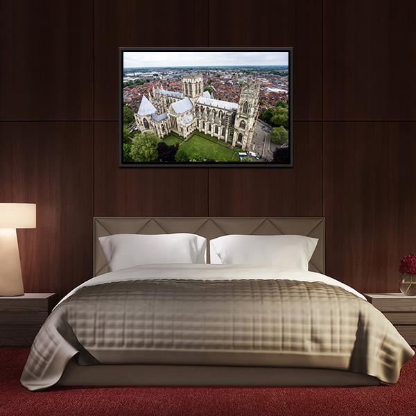 York Minster Cathedral Canvas Wall Art-5 Horizontal-Gallery Wrap-22" x 12"-Tiaracle