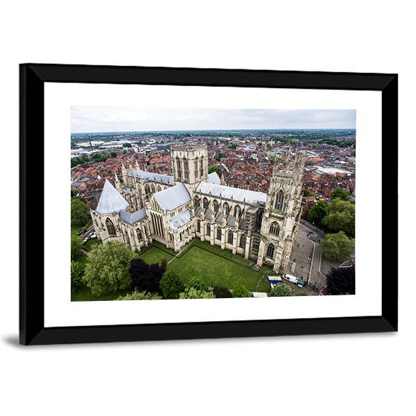 York Minster Cathedral Canvas Wall Art-5 Horizontal-Gallery Wrap-22" x 12"-Tiaracle