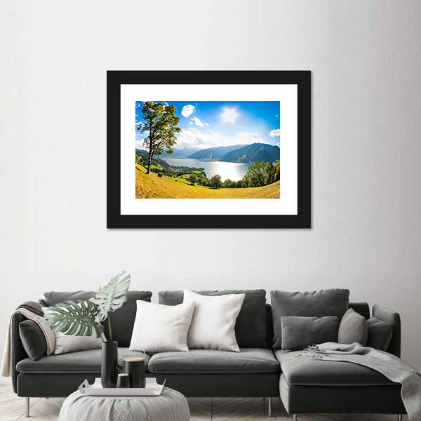 Zeller Lake In Salzburg Austria Canvas Wall Art-5 Horizontal-Gallery Wrap-22" x 12"-Tiaracle
