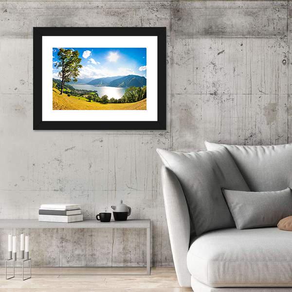 Zeller Lake In Salzburg Austria Canvas Wall Art-5 Horizontal-Gallery Wrap-22" x 12"-Tiaracle