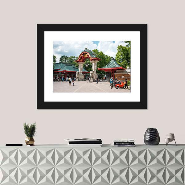 Zoological Garden In Berlin Zoo Canvas Wall Art-1 Piece-Framed Print-30" x 20"-Tiaracle