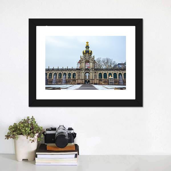 Zwinger Palace Germany Canvas Wall Art-1 Piece-Framed Print-42" x 14"-Tiaracle
