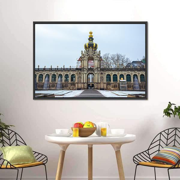 Zwinger Palace Germany Canvas Wall Art-5 Horizontal-Gallery Wrap-22" x 12"-Tiaracle