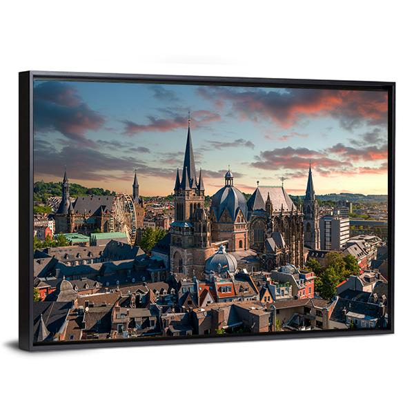 Aachen City Canvas Wall Art-3 Horizontal-Gallery Wrap-25" x 16"-Tiaracle
